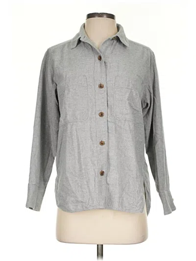 Pre-owned Everlane Long Sleeve Button Down Shirt In Gray