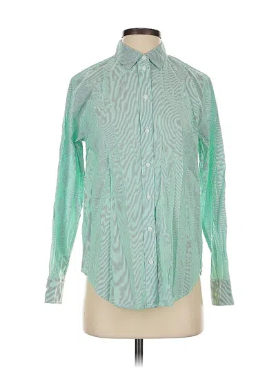Pre-owned Everlane Long Sleeve Button Down Shirt In Green