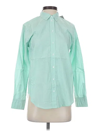 Everlane Long Sleeve Button Down Shirt In Green