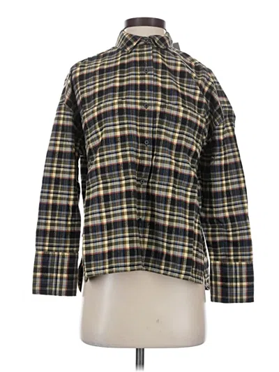 Pre-owned Everlane Long Sleeve Button Down Shirt In Green