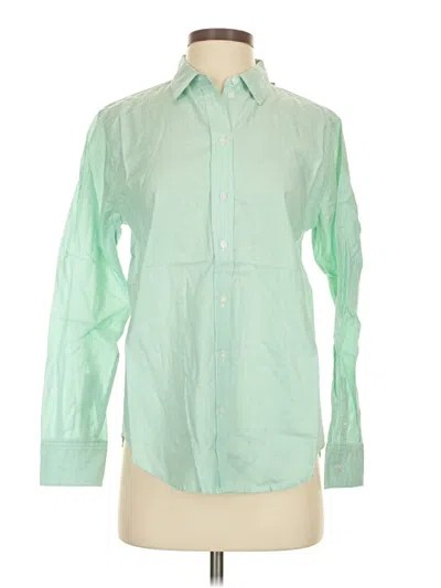 Everlane Long Sleeve Button Down Shirt In Green