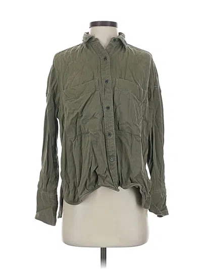 Pre-owned Everlane Long Sleeve Button Down Shirt In Green