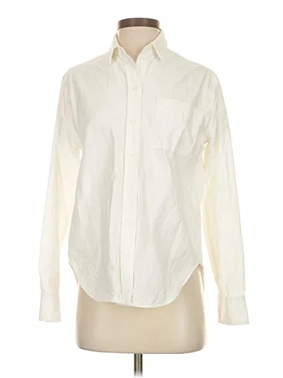 Pre-owned Everlane Long Sleeve Button Down Shirt In Ivory