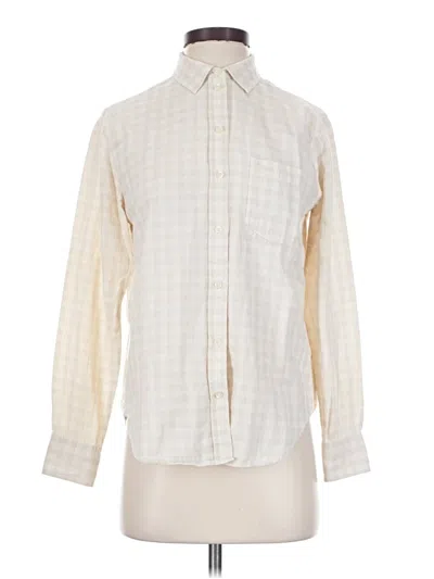 Pre-owned Everlane Long Sleeve Button Down Shirt In Ivory