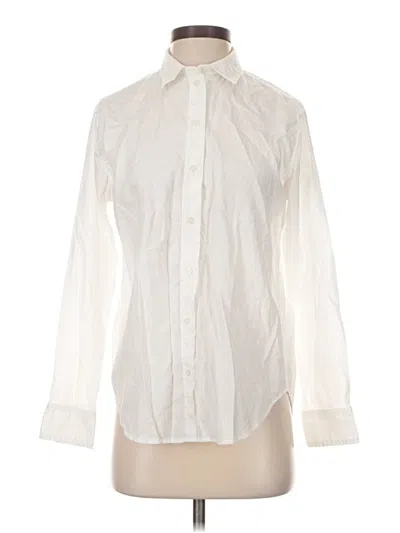 Pre-owned Everlane Long Sleeve Button Down Shirt In Ivory