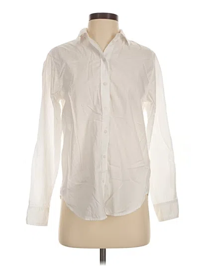 Pre-owned Everlane Long Sleeve Button Down Shirt In Ivory