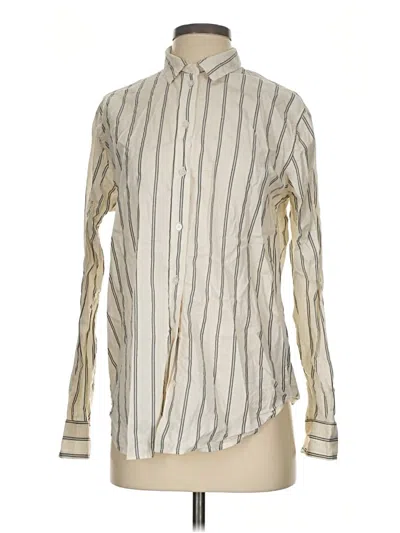 Pre-owned Everlane Long Sleeve Button Down Shirt In Ivory