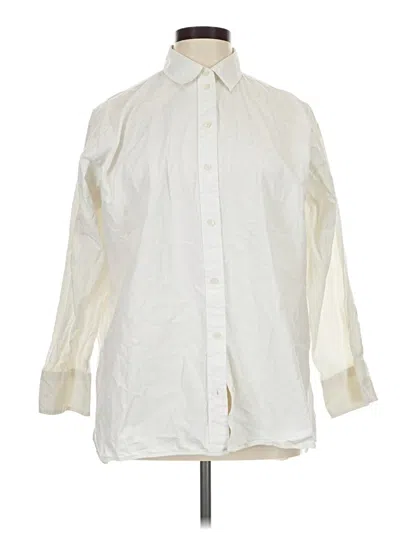 Pre-owned Everlane Long Sleeve Button Down Shirt In Ivory