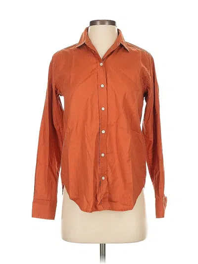 Pre-owned Everlane Long Sleeve Button Down Shirt In Orange