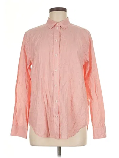 Pre-owned Everlane Long Sleeve Button Down Shirt In Pink