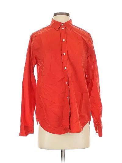 Pre-owned Everlane Long Sleeve Button Down Shirt In Red