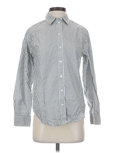 Pre-owned Everlane Long Sleeve Button Down Shirt In Silver