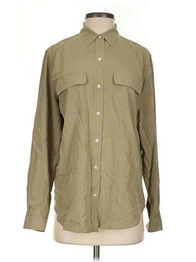 Pre-owned Everlane Long Sleeve Button Down Shirt In Tan