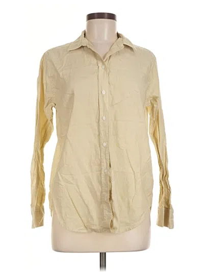 Pre-owned Everlane Long Sleeve Button Down Shirt In Tan