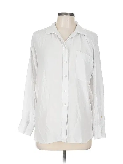 Pre-owned Everlane Long Sleeve Button Down Shirt In White