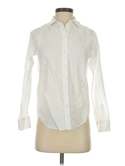 Pre-owned Everlane Long Sleeve Button Down Shirt In White