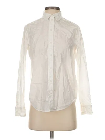 Pre-owned Everlane Long Sleeve Button Down Shirt In White
