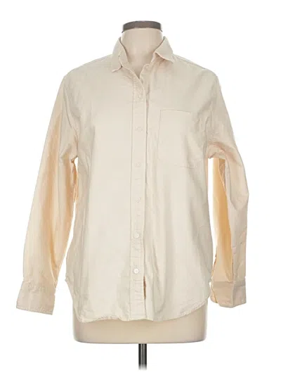 Pre-owned Everlane Long Sleeve Button Down Shirt In White
