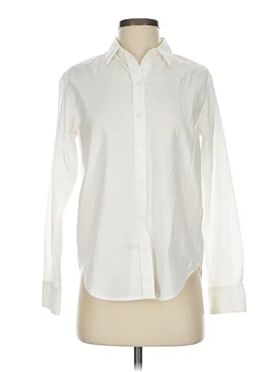 Pre-owned Everlane Long Sleeve Button Down Shirt In White