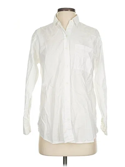 Pre-owned Everlane Long Sleeve Button Down Shirt In White