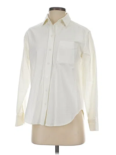 Pre-owned Everlane Long Sleeve Button Down Shirt In White