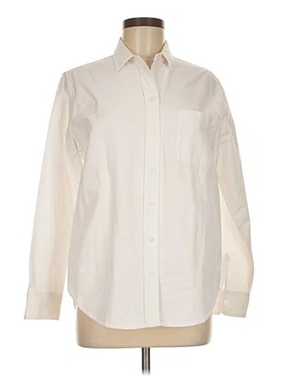 Pre-owned Everlane Long Sleeve Button Down Shirt In White