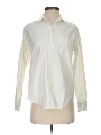 Pre-owned Everlane Long Sleeve Button Down Shirt In White