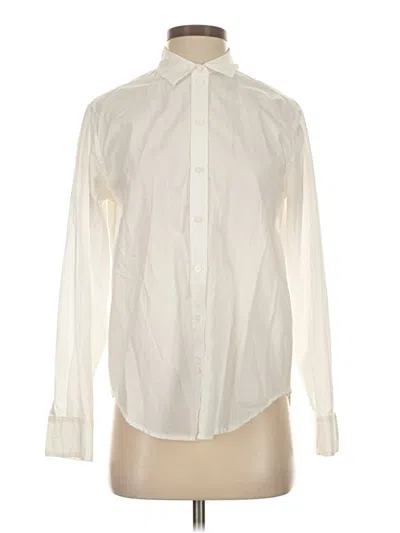 Pre-owned Everlane Long Sleeve Button Down Shirt In White