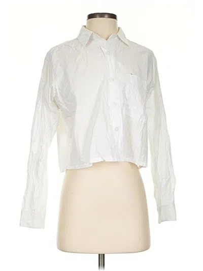 Pre-owned Everlane Long Sleeve Button Down Shirt In White