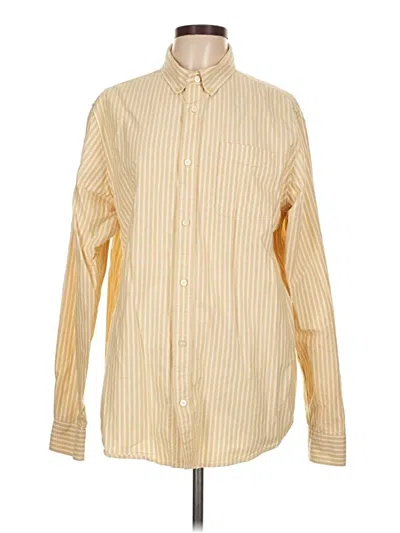Pre-owned Everlane Long Sleeve Button Down Shirt In Yellow