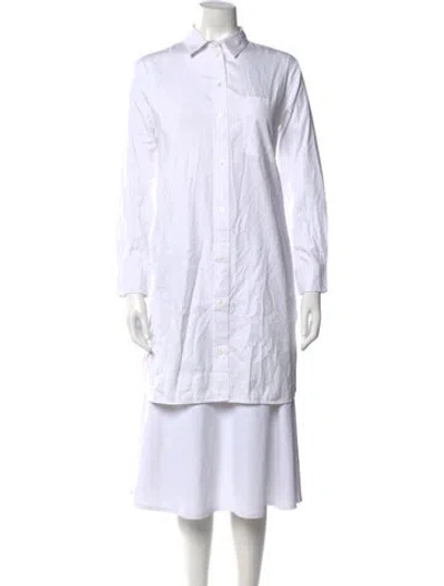 Pre-owned Everlane Long Sleeve Button-up Top In White