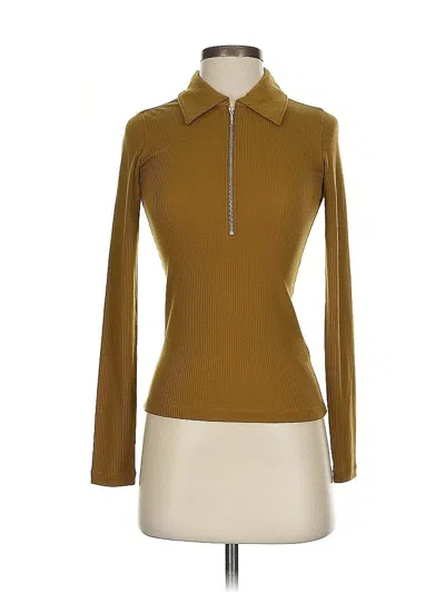 Pre-owned Everlane Long Sleeve Polo Shirt In Gold