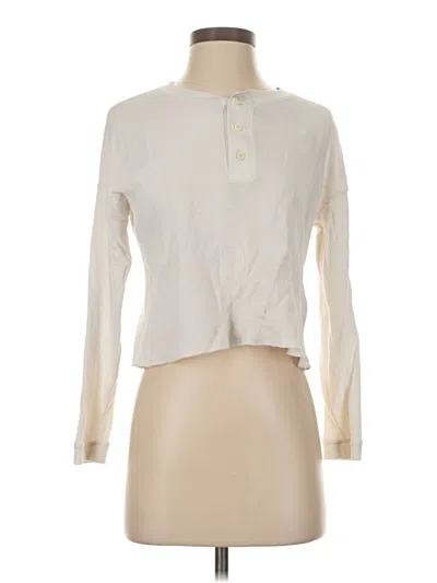 Pre-owned Everlane Long Sleeve Polo Shirt In White