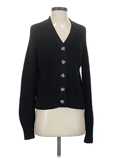 Pre-owned Everlane Long Sleeve Top Black Plunge Neckline Tops