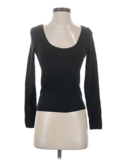 Pre-owned Everlane Long Sleeve Top Black Scoop Neck Tops
