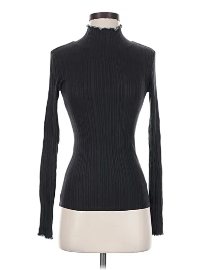 Pre-owned Everlane Long Sleeve Top Black Turtleneck Tops