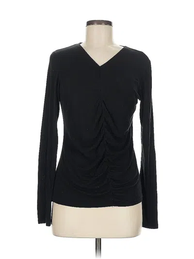 Pre-owned Everlane Long Sleeve Top Black V Neck Tops