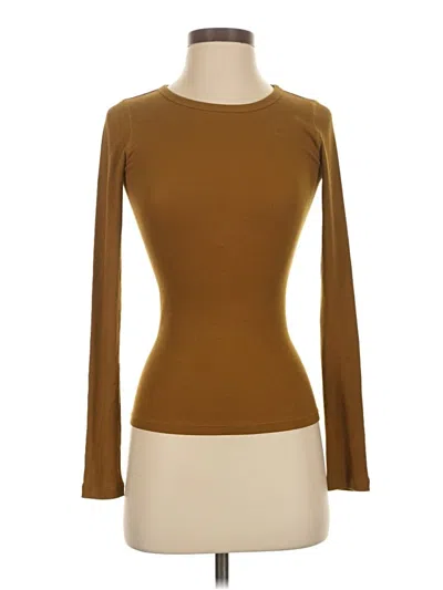Pre-owned Everlane Long Sleeve Top Brown Boatneck Tops