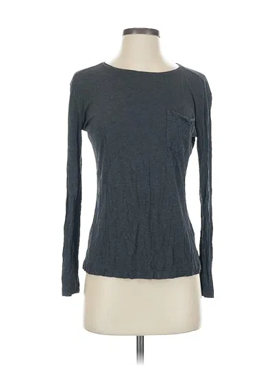 Pre-owned Everlane Long Sleeve Top Gray Crew Neck Tops