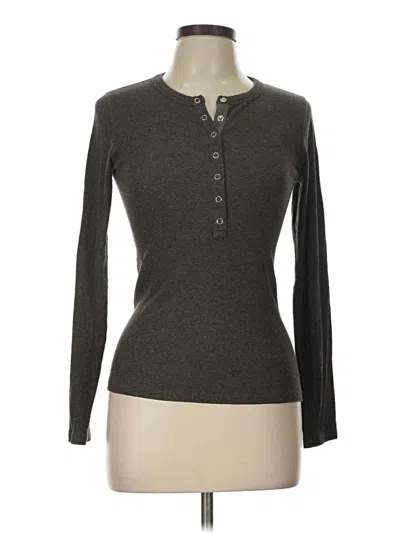 Pre-owned Everlane Long Sleeve Top Gray Crew Neck Tops