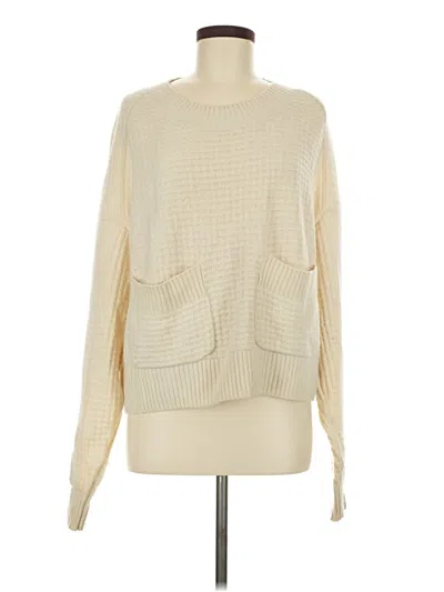 Pre-owned Everlane Long Sleeve Top Ivory Boatneck Tops