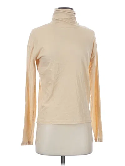 Pre-owned Everlane Long Sleeve Top Tan Turtleneck Tops