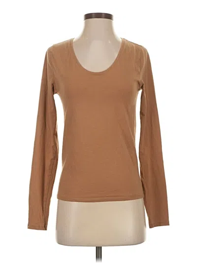 Pre-owned Everlane Long Sleeve T-shirt In Brown