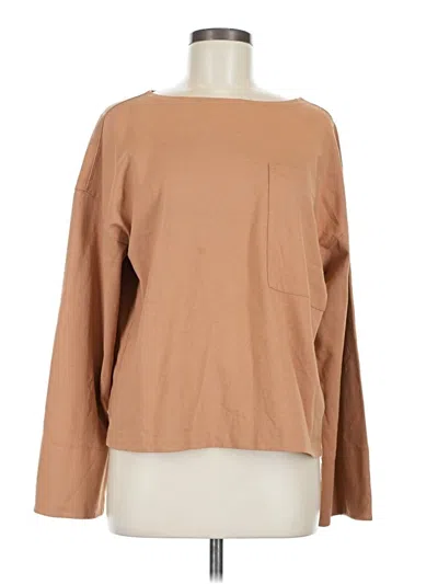 Pre-owned Everlane Long Sleeve T-shirt In Brown