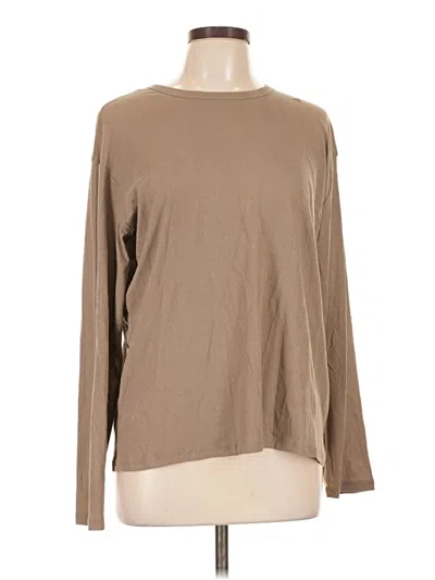 Pre-owned Everlane Long Sleeve T-shirt In Brown