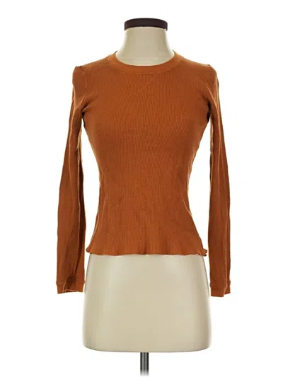 Pre-owned Everlane Long Sleeve T-shirt In Brown