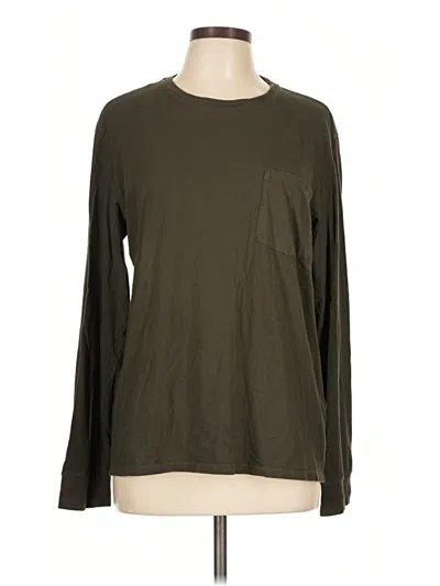 Pre-owned Everlane Long Sleeve T-shirt In Green