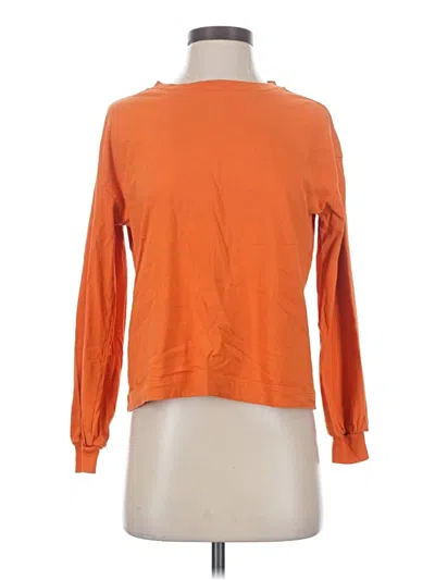 Pre-owned Everlane Long Sleeve T-shirt In Orange