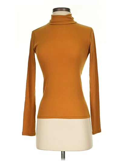 Pre-owned Everlane Long Sleeve Turtleneck In Orange