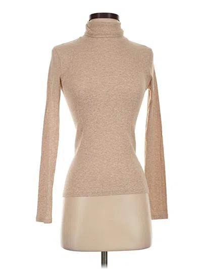 Pre-owned Everlane Long Sleeve Turtleneck In Tan